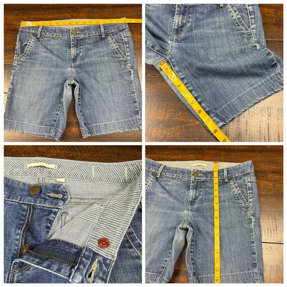 Gap Vintage Bermuda Shorts Dark Ant Denim Medium Wash Women's Size 8 Y2K Casual